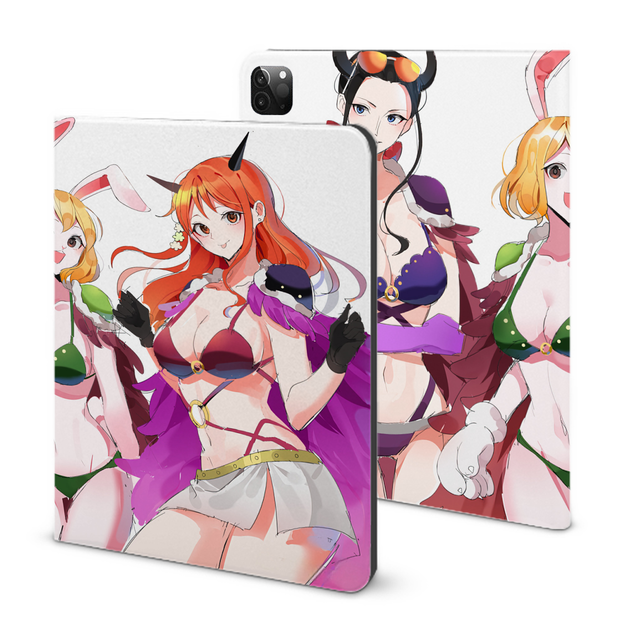 （画像用） ワンピース ONE PIECE IPadケース ペンホルダー付き ブックスタイルデザイン
